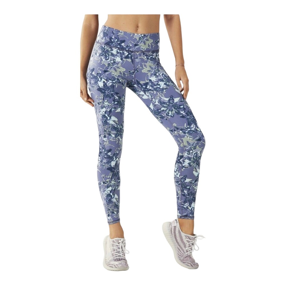 *Fabletics* Pair of Floral print and black leggings. Full length. Size S.